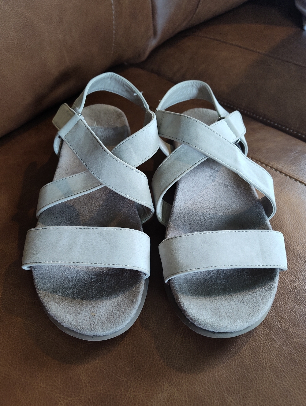 NWOT Eastland Strap Sandal, Cilla, Bone Color, Sz 8